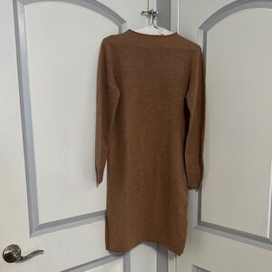 Elegant Brown Knit Dress
